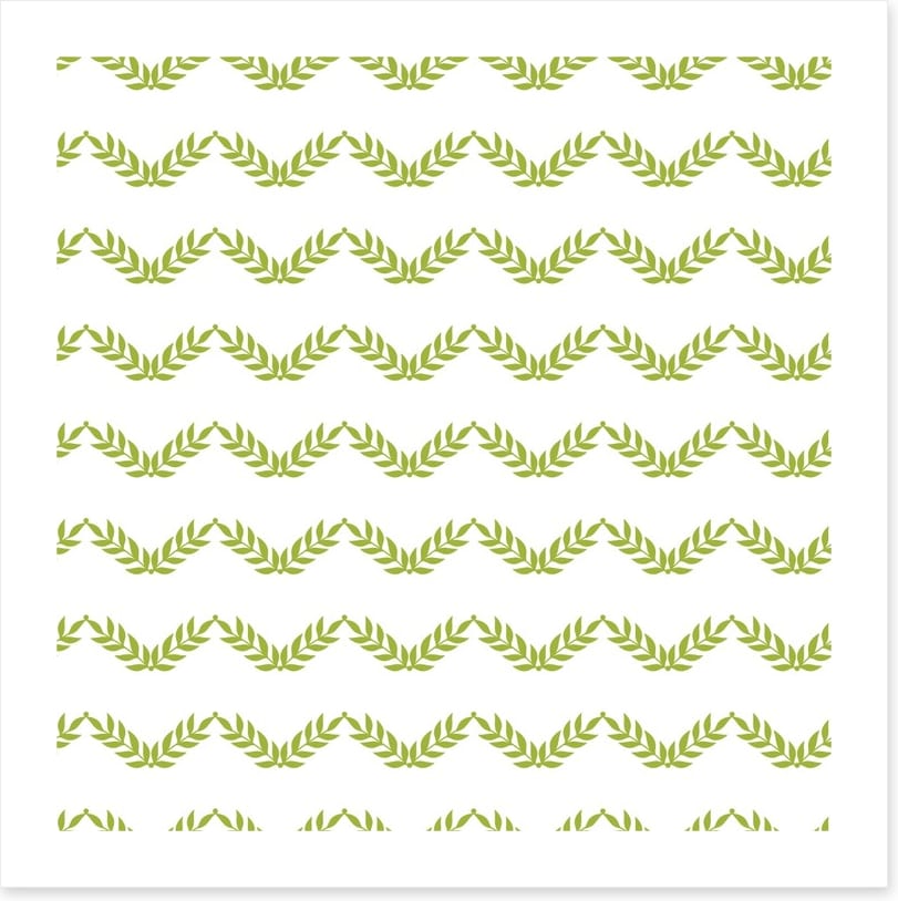 Green leaves chevron