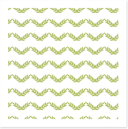 Green leaves chevron