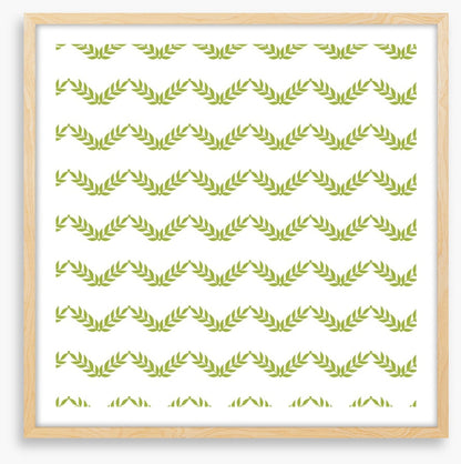 Green leaves chevron