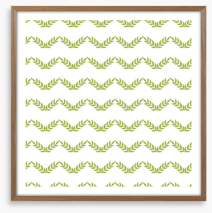 Green leaves chevron