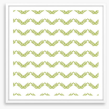Green leaves chevron