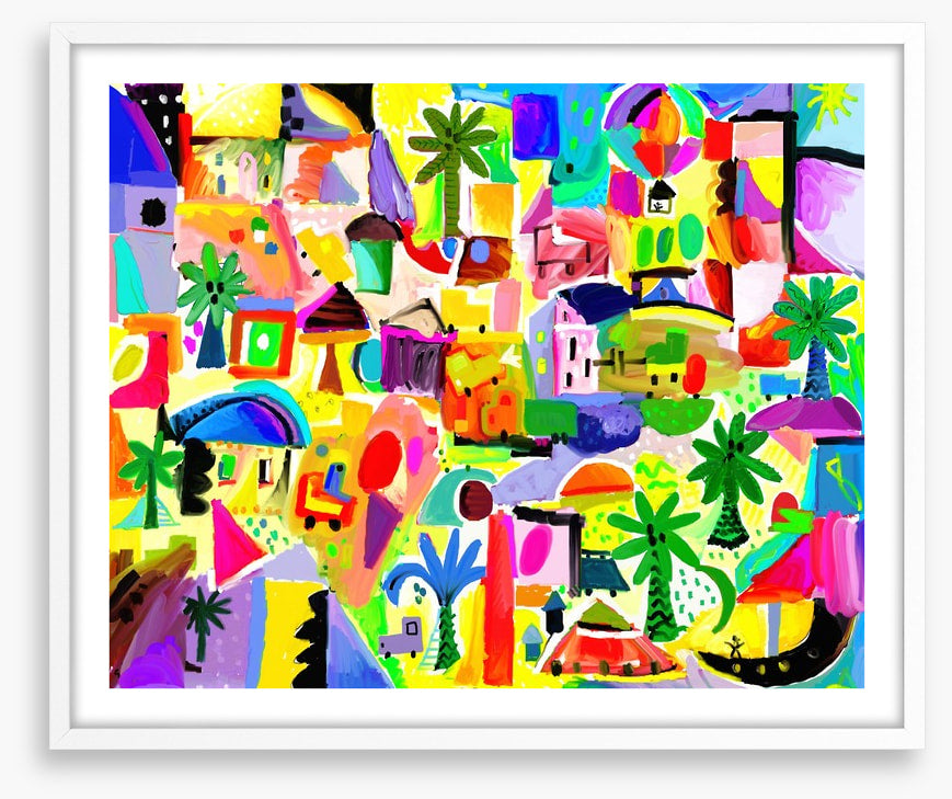 Sunny beach town