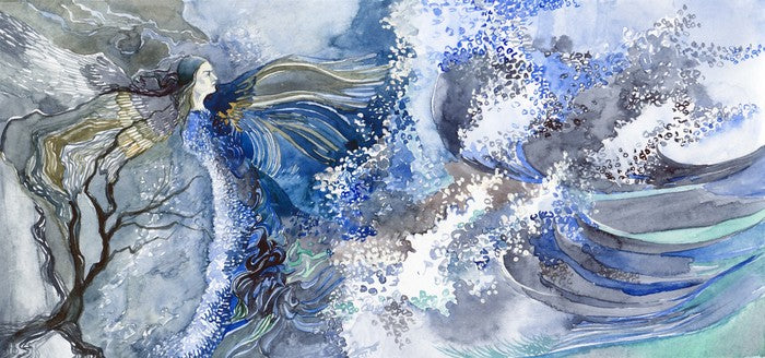 Woman against nature