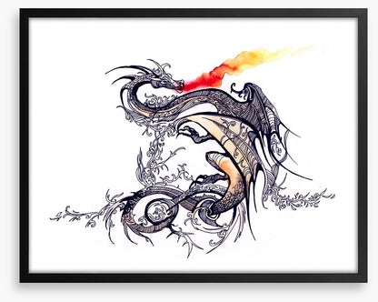 Chinese dragon flames