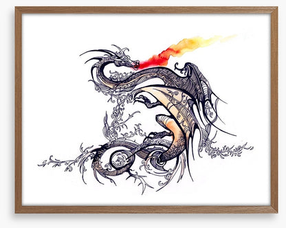 Chinese dragon flames