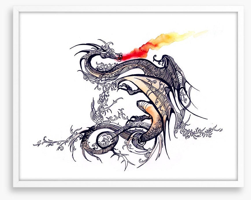 Chinese dragon flames