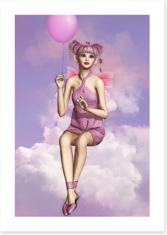 Pixie on a cloud