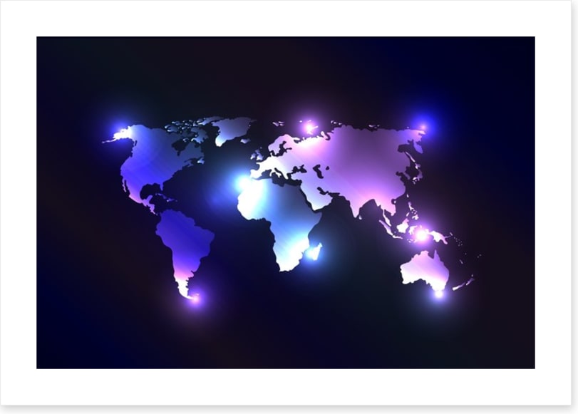 Illuminated world