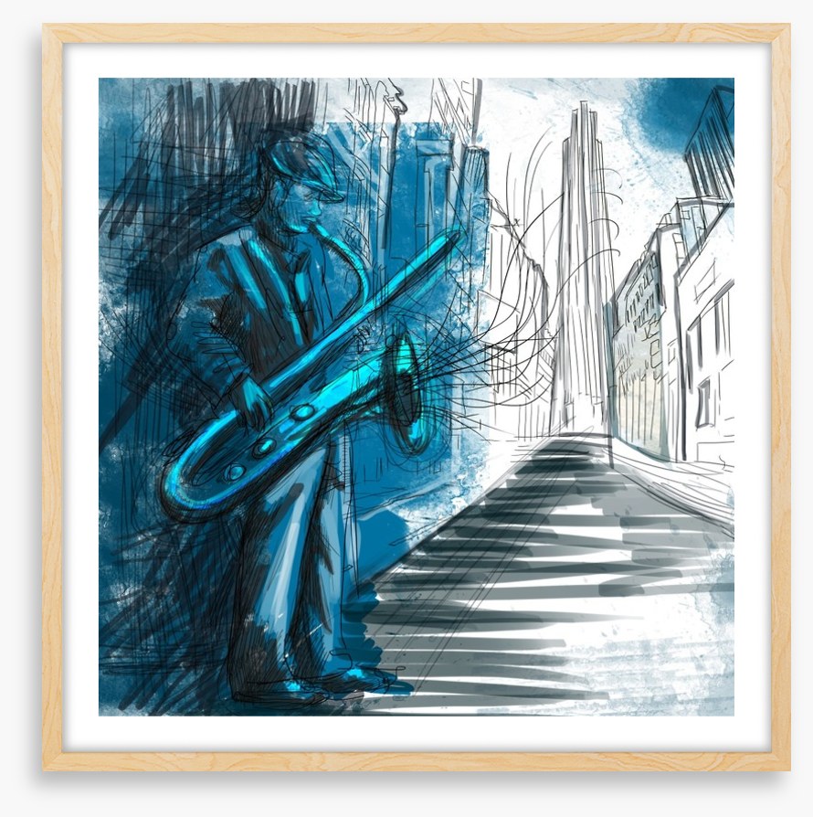 Sax player blues