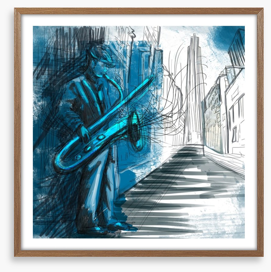 Sax player blues