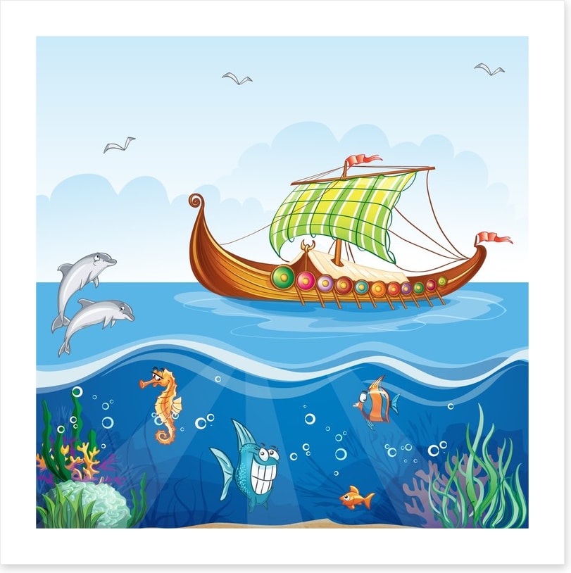 Sailing over the reef