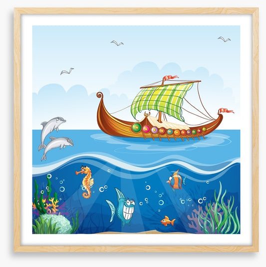 Sailing over the reef