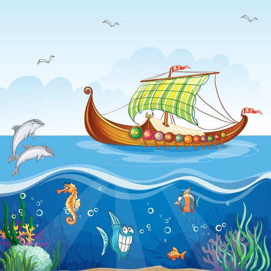 Sailing over the reef