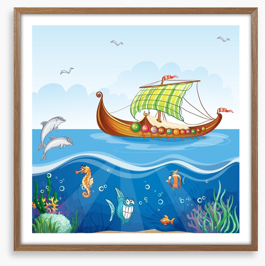Sailing over the reef