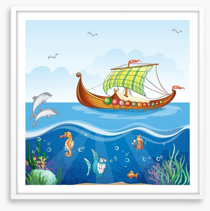 Sailing over the reef