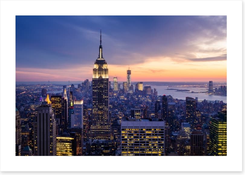 Skyscraper sunset, New York City