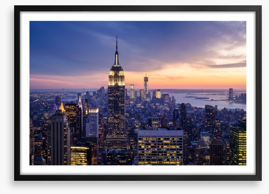 Skyscraper sunset, New York City