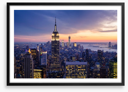 Skyscraper sunset, New York City