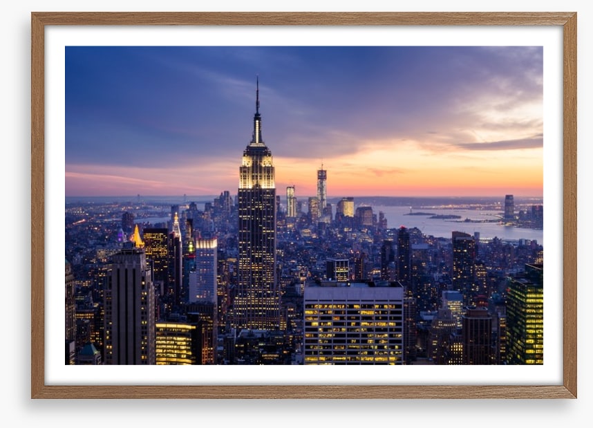 Skyscraper sunset, New York City