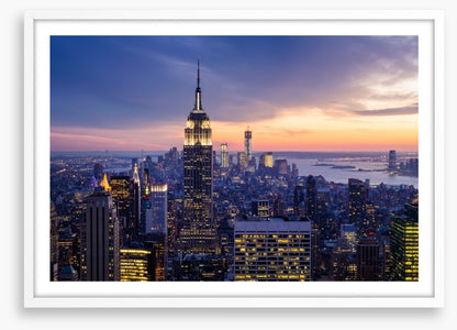 Skyscraper sunset, New York City