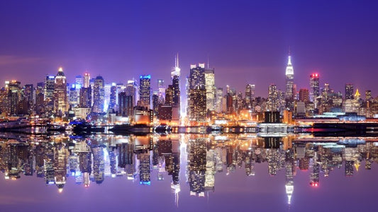 Manhattan skyline reflections