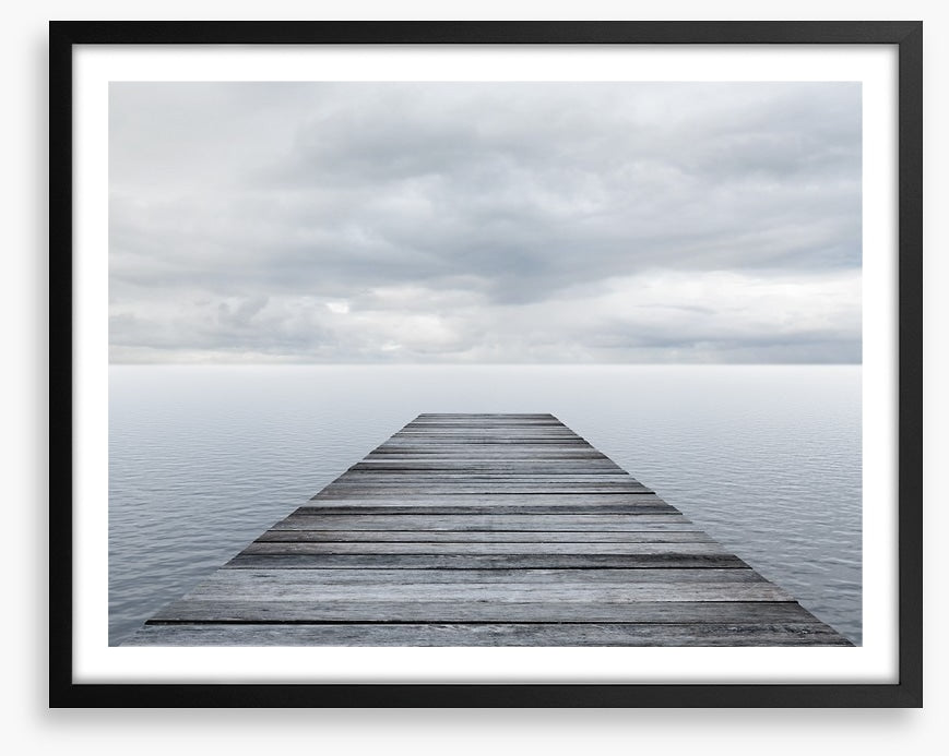 Jetty under the clouds