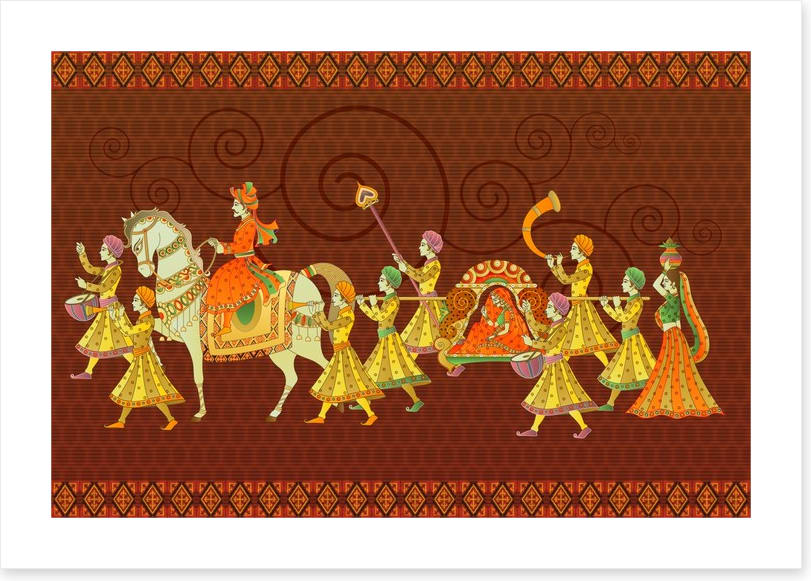 The wedding procession