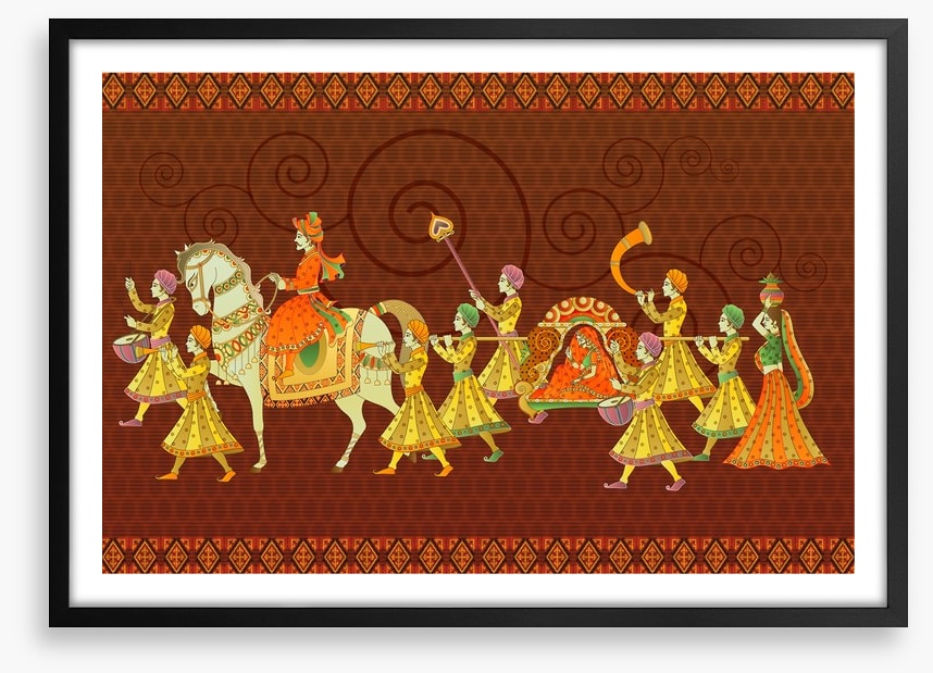 The wedding procession