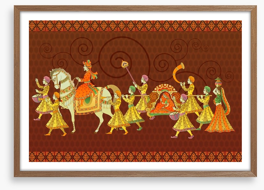 The wedding procession