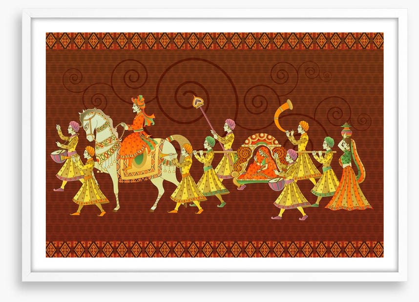 The wedding procession