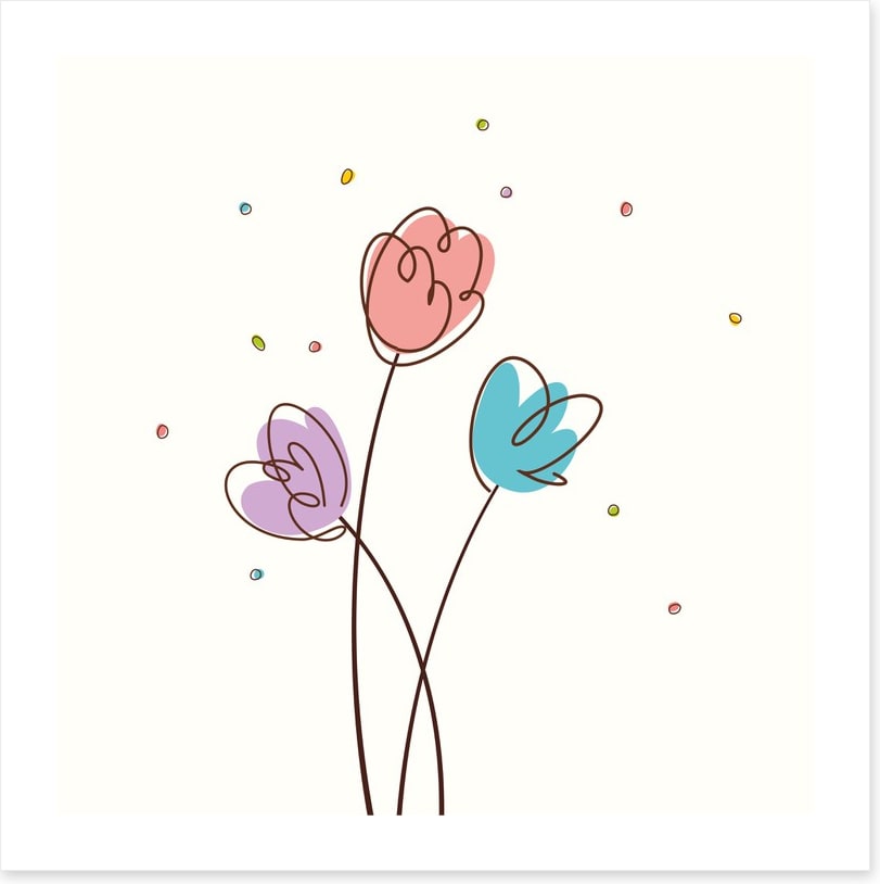 Three tulips