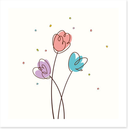 Three tulips
