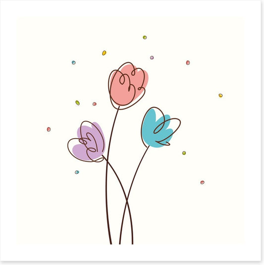 Three tulips