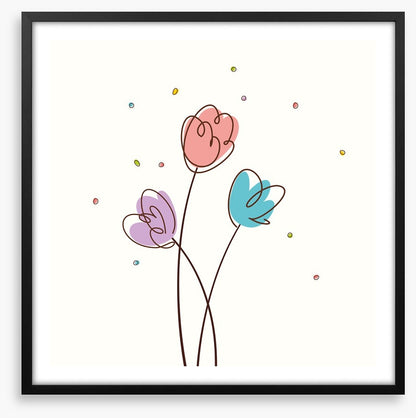 Three tulips