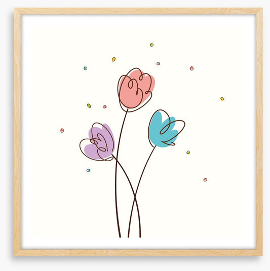 Three tulips