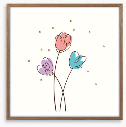 Three tulips