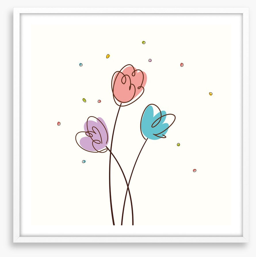 Three tulips