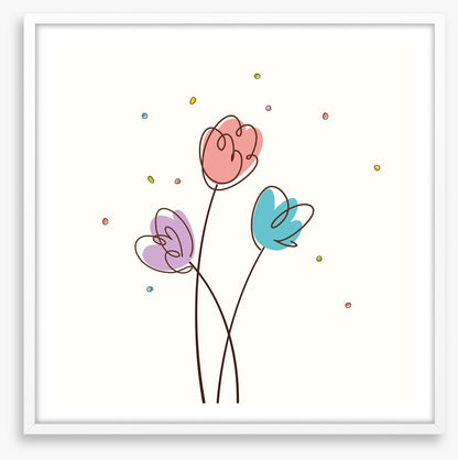 Three tulips
