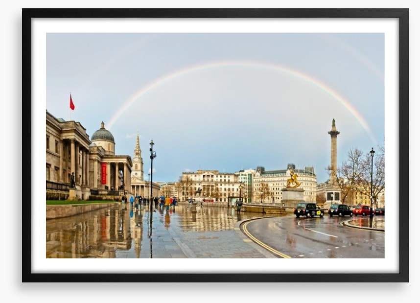 Trafalgar Square rainbow