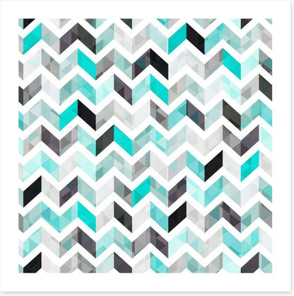 Turquoise herringbone