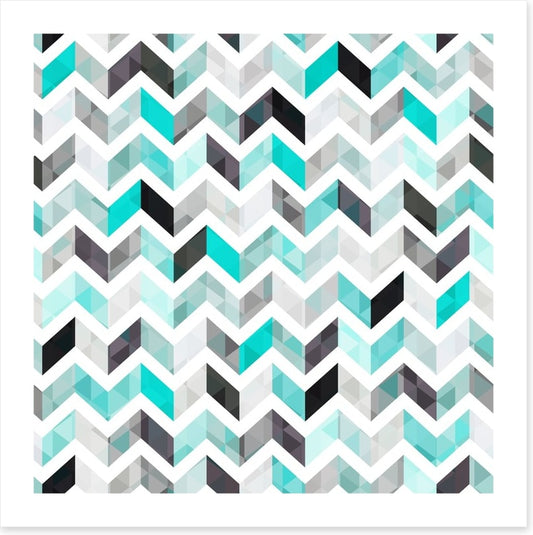 Turquoise herringbone