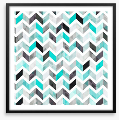 Turquoise herringbone