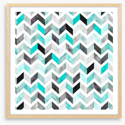 Turquoise herringbone