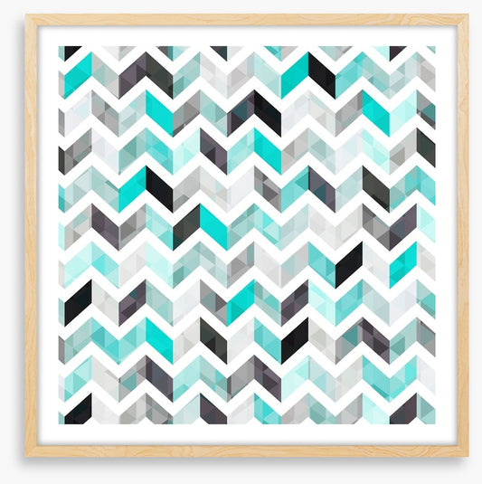 Turquoise herringbone
