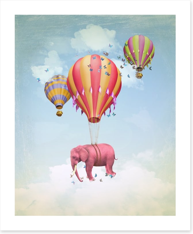 Pink elephant balloons