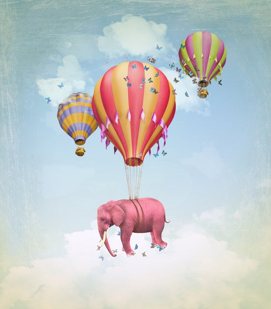 Pink elephant balloons