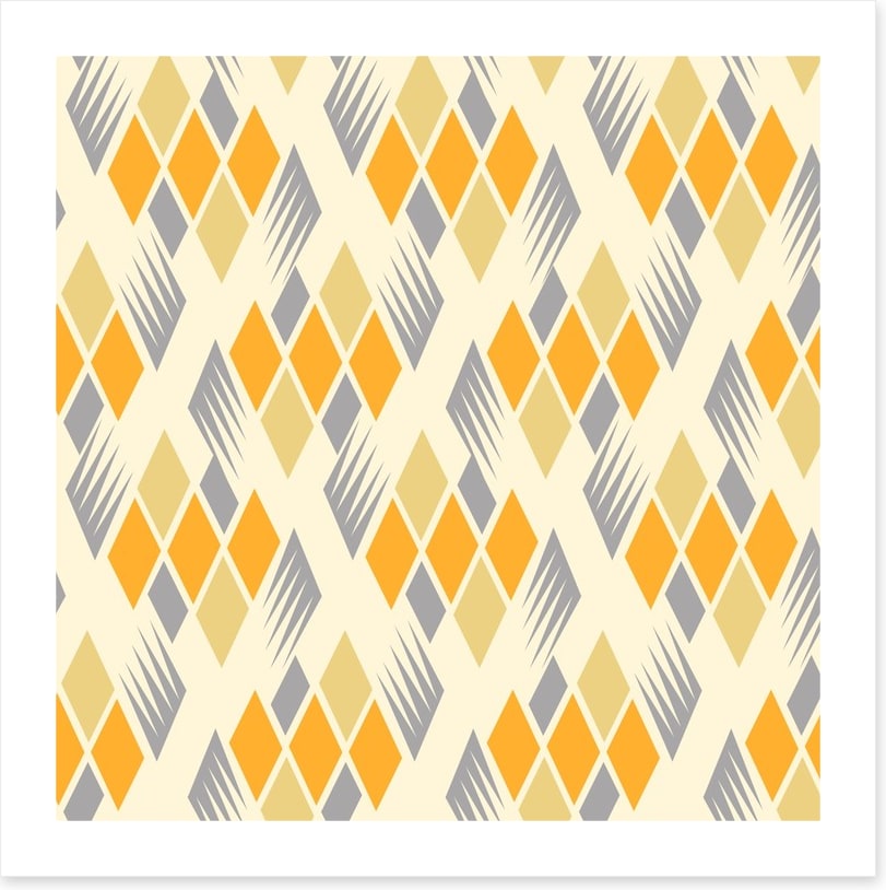 Retro diamonds yellow