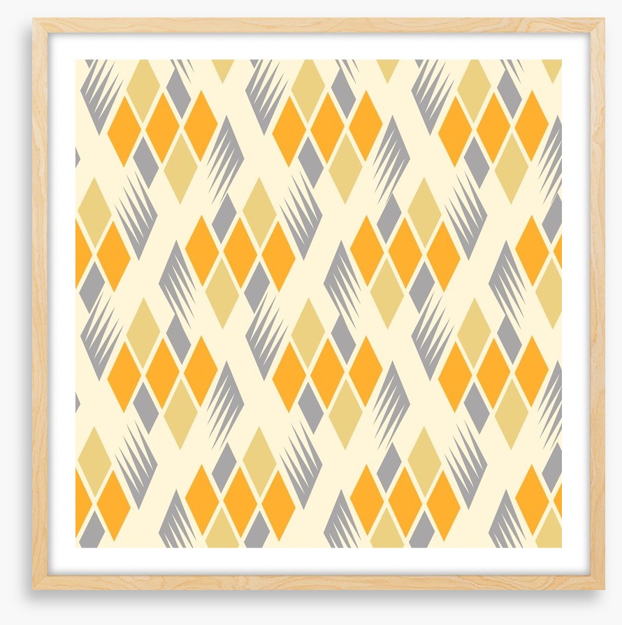 Retro diamonds yellow