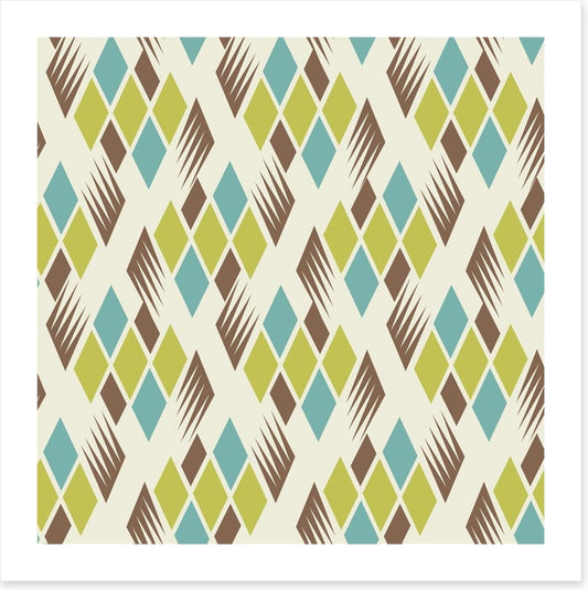 Retro diamonds green