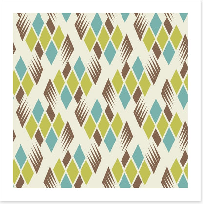 Retro diamonds green
